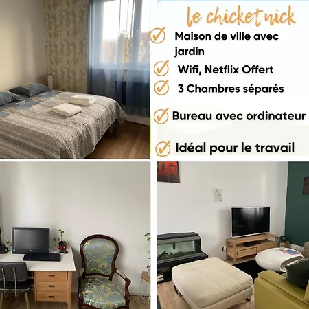 Chicethnik! Maison De Ville, 3 Chambres, 6 Places. Дом отдыха Безансон